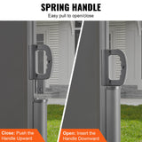 VEVOR Retractable Side Awning, 160X300m Aluminum Outdoor Privacy Screen, 280g Polyester Water-proof Retractable Patio Screen, UV 30+ Room Divider Wind Screen for Patio, Backyard, Balcony, Gray - 45-Degree Angle