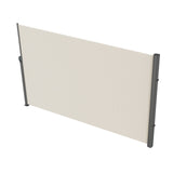 VEVOR Retractable Side Awning,160X300cm Aluminum Outdoor Privacy Screen, 280g Polyester Water-proof Retractable Patio Screen, UV 30+ Room Divider Wind