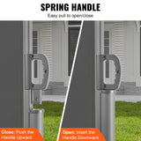 VEVOR Retractable Side Awning, 160X600cm Aluminum Outdoor Privacy Screen, 280g Polyester Water-proof Retractable Patio Screen, UV 30+ Room Divider Wind Screen for Patio, Backyard, Balcony, Gray - 45-Degree Angle