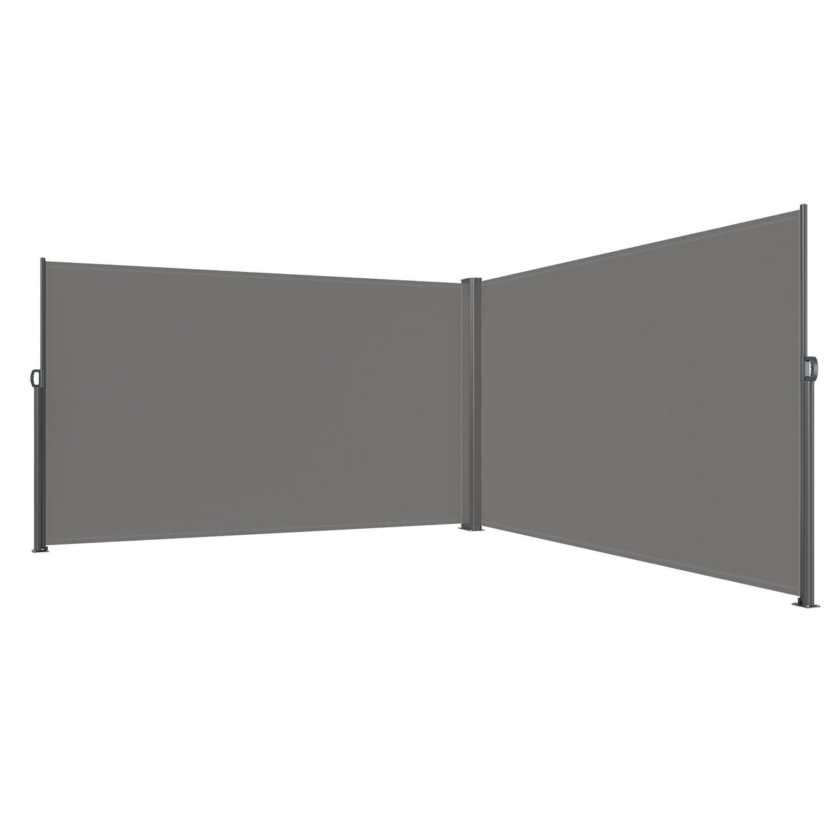 VEVOR Retractable Side Awning, 160X600cm Aluminum Outdoor Privacy Screen, 280g Polyester Water-proof Retractable Patio Screen, UV 30+ Room Divider