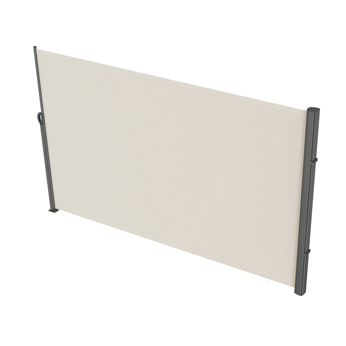 VEVOR Retractable Side Awning,180X300cm Aluminum Outdoor Privacy Screen, 280g Polyester Water-proof Retractable Patio Screen, UV 30+ Room Divider Wind Screen for Patio, Backyard, Balcony, Beige