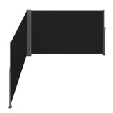 VEVOR Retractable Side Awning, 180X600cm Aluminum Outdoor Privacy Screen, 280g Polyester Water-proof Retractable Patio Screen, UV 30+ Room Divider Wind Screen for Patio, Backyard, Balcony, Black - Extra Image