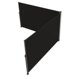 VEVOR Retractable Side Awning, 180X600cm Aluminum Outdoor Privacy Screen, 280g Polyester Water-proof Retractable Patio Screen, UV 30+ Room Divider Wind Screen for Patio, Backyard, Balcony, Black - Extra Image