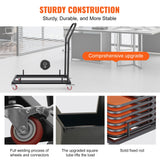 VEVOR 12 Chairs Folding Chair Storage Dolly Folding Chairs Rack Heavy Duty Iron - Side View