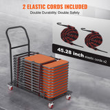 VEVOR 12 Chairs Folding Chair Storage Dolly Folding Chairs Rack Heavy Duty Iron - 45-Degree Angle