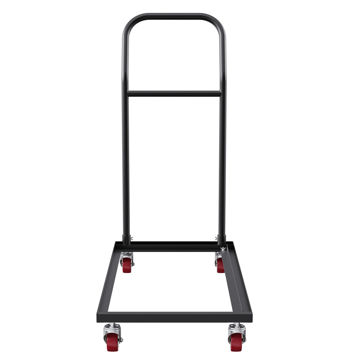 VEVOR Folding Chair Dolly, Iron Commercial Cart with 12 Chairs Capacity, Folding Chairs Rack Trolley with 4 Casters, Storage Transport Dolly for Flat