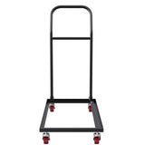 VEVOR Folding Chair Dolly, Iron Commercial Cart with 12 Chairs Capacity, Folding Chairs Rack Trolley with 4 Casters, Storage Transport Dolly for Flat Stacking Plastic Resin and Wood Chairs, Black - Extra Image
