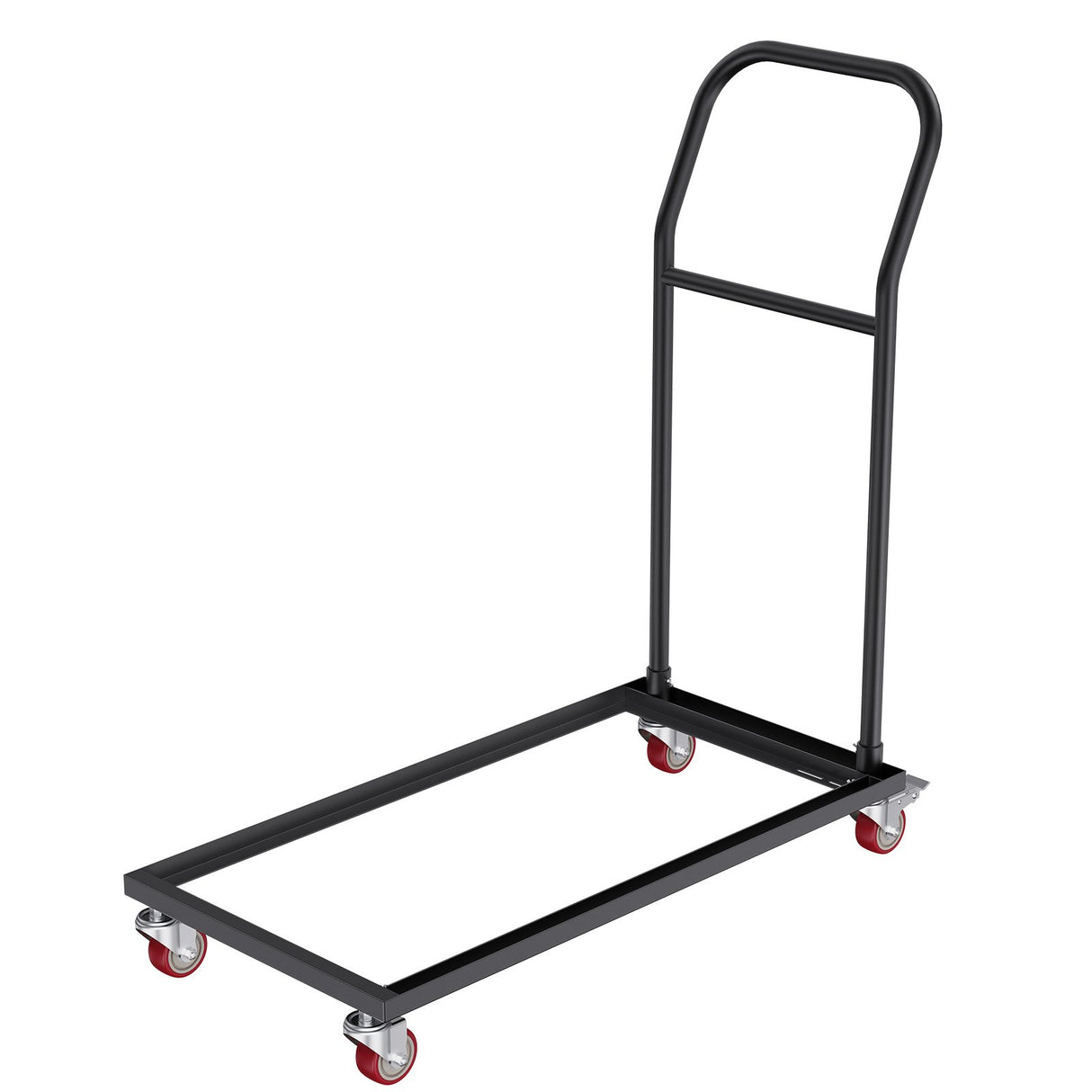 VEVOR Folding Chair Dolly, Iron Commercial Cart with 12 Chairs Capacity, Folding Chairs Rack Trolley with 4 Casters, Storage Transport Dolly for Flat