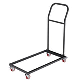 VEVOR Folding Chair Dolly, Iron Commercial Cart with 12 Chairs Capacity, Folding Chairs Rack Trolley with 4 Casters, Storage Transport Dolly for Flat