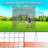 VEVOR Baseball Batting Netting, Professional Softball Baseball Batting Hitting Training Net, Practice Portable Pitching Cage Net with Door & Carry Bag