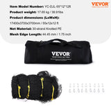 VEVOR Baseball Batting Netting, Professional Softball Baseball Batting Hitting Training Net, Practice Portable Pitching Cage Net with Door & Carry Bag