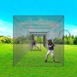 VEVOR Baseball Batting Netting, Professional Softball Baseball Batting Hitting Training Net, Practice Portable Pitching Cage Net with Door & Carry Bag