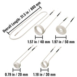 VEVOR Induction Heater Coil Kit Induction Coils 8PCS For Removing Rusty Bolts - Low Angle