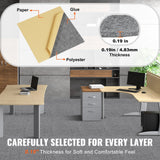 VEVOR Carpet Tiles Peel and Stick, Squares Self Adhesive Carpet Floor Tile, Soft Padded Carpet Tiles, Easy Install DIY for Bedroom Living Room Indoor Outdoor (12 Tiles, Light Gray) - Front View