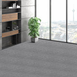 VEVOR Carpet Tiles Peel and Stick, Squares Self Adhesive Carpet Floor Tile, Soft Padded Carpet Tiles, Easy Install DIY for Bedroom Living Room Indoor Outdoor (12 Tiles, Light Gray) - Close-Up Angle
