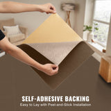 VEVOR Carpet Tiles Peel and Stick, Squares Self Adhesive Carpet Floor Tile, Soft Padded Carpet Tiles, Easy Install DIY for Bedroom Living Room Indoor
