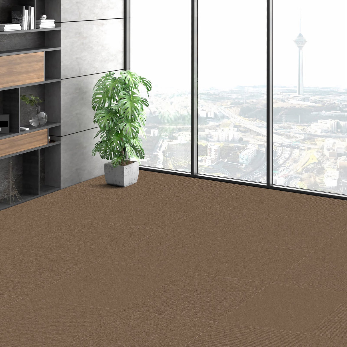VEVOR Carpet Tiles Peel and Stick, Squares Self Adhesive Carpet Floor Tile, Soft Padded Carpet Tiles, Easy Install DIY for Bedroom Living Room Indoor