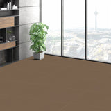 VEVOR Carpet Tiles Peel and Stick, Squares Self Adhesive Carpet Floor Tile, Soft Padded Carpet Tiles, Easy Install DIY for Bedroom Living Room Indoor Outdoor (10 Tiles, Dark Brown) - Low Angle