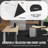 Carpet Tiles Peel and Stick, 24” x 24” Squares Self Adhesive Carpet Floor Tile, Soft Padded Carpet Tiles, Easy Install DIY for Bedroom Living Room Indoor Outdoor (15Tiles, Carbon Black)