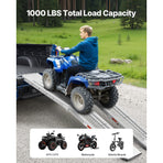 Steel Ramps, 1000 lbs, 2Pcs Heavy-duty Ramps with Wider Ramp Surface, Universal Stable Loading Ramp with Handles, Fit for ATV, UTV, Motorcycle, Electric Bicycle, etc.