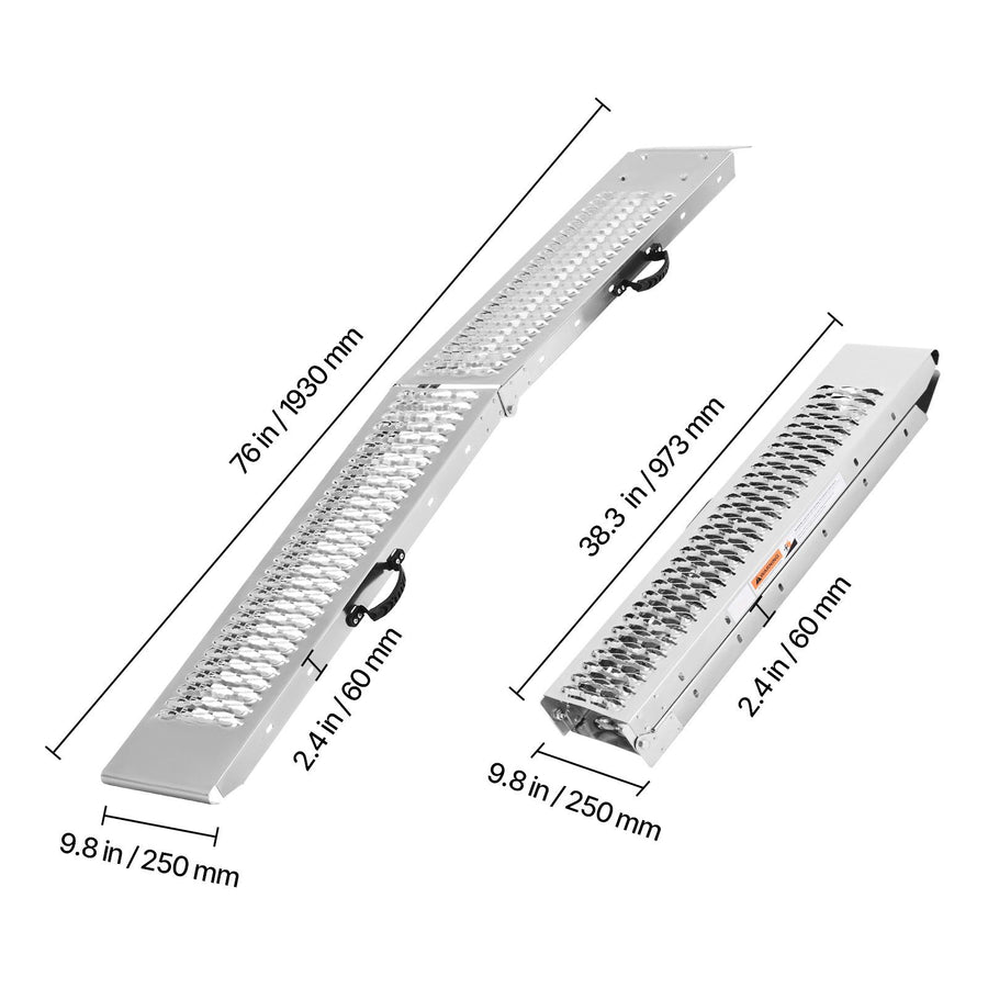 Steel Ramps, 1000 lbs, 2Pcs Heavy-duty Ramps with Wider Ramp Surface, Universal Stable Loading Ramp with Handles, Fit for ATV, UTV, Motorcycle, Electric Bicycle, etc.