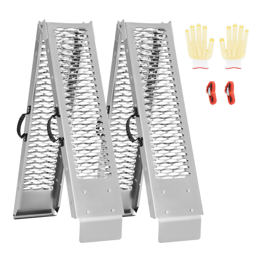 Steel Ramps, 1000 lbs, 2Pcs Heavy-duty Ramps with Wider Ramp Surface, Universal Stable Loading Ramp with Handles, Fit for ATV, UTV, Motorcycle, Electric Bicycle, etc.