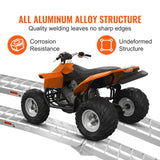 VEVOR Aluminum Ramp 1500 LBS Foldable Loading Ramps for Pickup Trucks Bed 2 PCS - Rear View