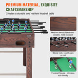 VEVOR Foosball Table, 48 inch Standard Size Foosball Table, Indoor Full Size Foosball Table for Home, Family, and Game Room, Soccer with Foosball Table Set, Includes 2 Balls and 2 Cup Holders - Front View