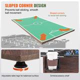 VEVOR Foosball Table, 48 inch Standard Size Foosball Table, Indoor Full Size Foosball Table for Home, Family, and Game Room, Soccer with Foosball Table Set, Includes 2 Balls and 2 Cup Holders - Top-Down View