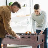 VEVOR Foosball Table, 48 inch Standard Size Foosball Table, Indoor Full Size Foosball Table for Home, Family, and Game Room, Soccer with Foosball Table Set, Includes 2 Balls and 2 Cup Holders - Low Angle