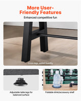 VEVOR 140 cm Foosball Soccer Game Table Standard Size Foosball Table for Home - Top-Down View