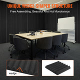 VEVOR Acoustic Foam Panels 24 Pack 12 x 12 x 2 in Adhesive for Wall Ceiling - Rear View