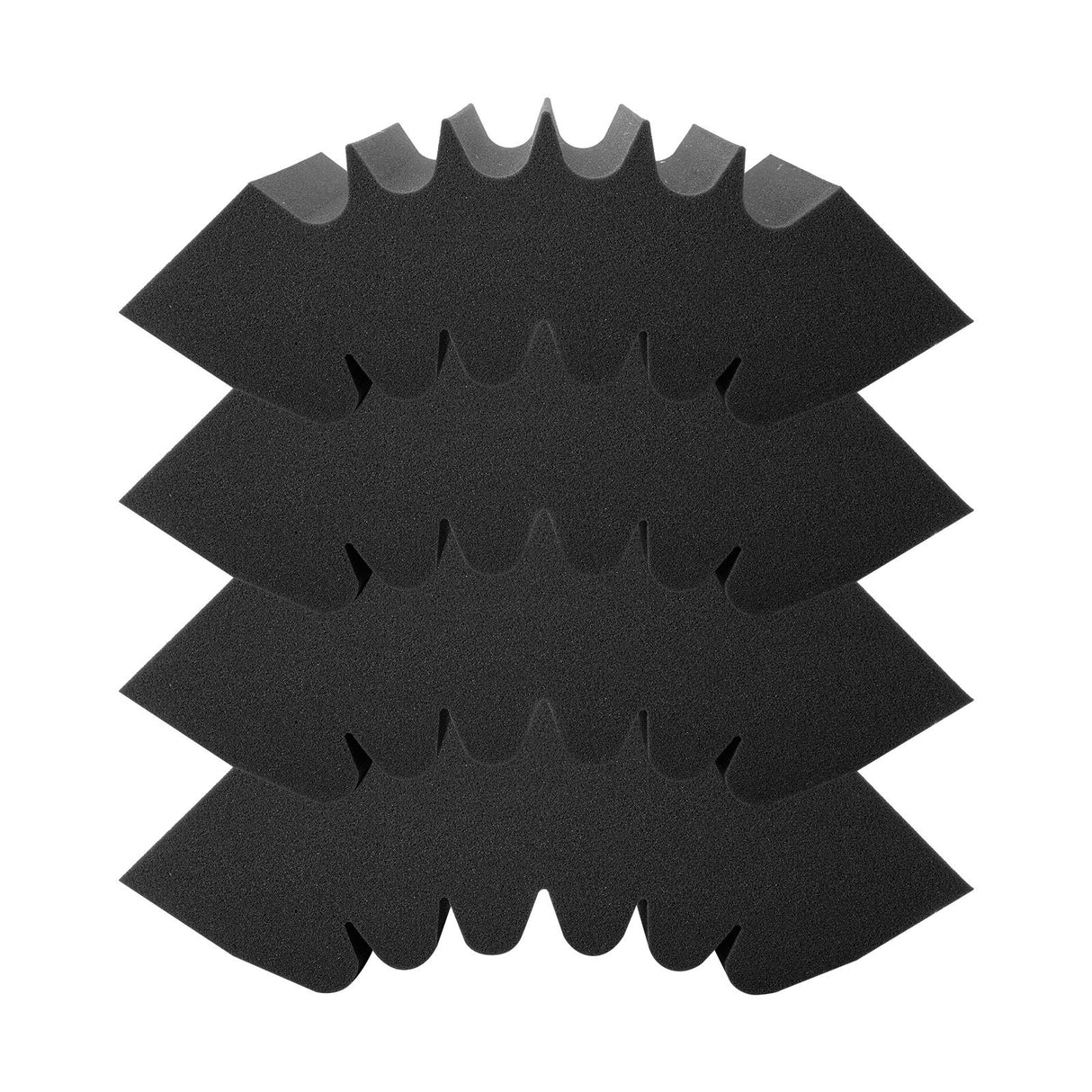 VEVOR Acoustic Foam Panels 4 Pack 16.5 x 6.3 x 12 in Adhesive for Wall Ceiling