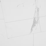 VEVOR Self Adhesive Vinyl Floor Tiles 390 x 23.6 inch, 1.5mm Thick Peel & Stick, White Marble Texture DIY Flooring for Kitchen, Dining Room, Bedrooms & Bathrooms, Easy for Home Decor