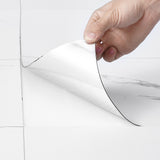 VEVOR Self Adhesive Vinyl Floor Tiles 390 x 23.6 inch, 1.5mm Thick Peel & Stick, White Marble Texture DIY Flooring for Kitchen, Dining Room, Bedrooms & Bathrooms, Easy for Home Decor - Extra Image