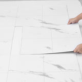 VEVOR Self Adhesive Vinyl Floor Tiles 390 x 23.6 inch, 1.5mm Thick Peel & Stick, White Marble Texture DIY Flooring for Kitchen, Dining Room, Bedrooms & Bathrooms, Easy for Home Decor - Extra Image