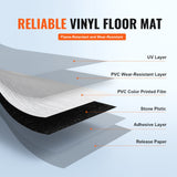 VEVOR Self Adhesive Vinyl Floor Tiles 36 x 6 inch, 36 Tiles 2.5mm Thick Peel & Stick, Light Gray Wood Grain DIY Flooring for Kitchen, Dining Room,