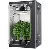 VEVOR Grow Tent 48 x 48 x 80 in Indoor Growing Tent Hydroponic Window Door Tray