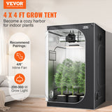 VEVOR Grow Tent 48 x 48 x 80 in Indoor Growing Tent Hydroponic Window Door Tray - Front View