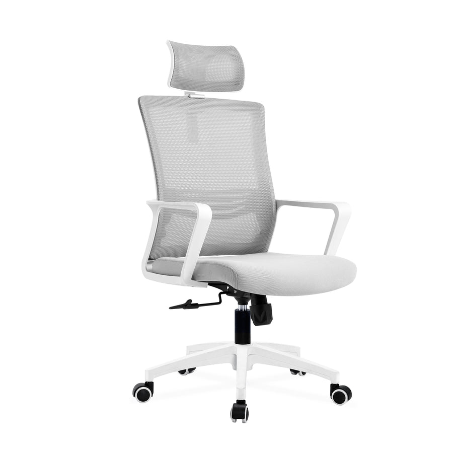 Office chair high back ergonomic swivel computer gaming chair black - Grey