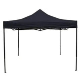 Portable Water-Resistant Gazebo 3x4.5 M - Black / With Sidewalls - Top-Down View