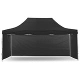 Portable Water-Resistant Gazebo 3x4.5 M - Black / With Sidewalls
