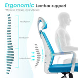 High back executive PU office chair - Green - 45-Degree Angle