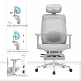 High back ergomonic mesh office chair - Side View