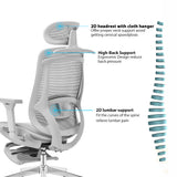 High back ergomonic mesh office chair - 45-Degree Angle