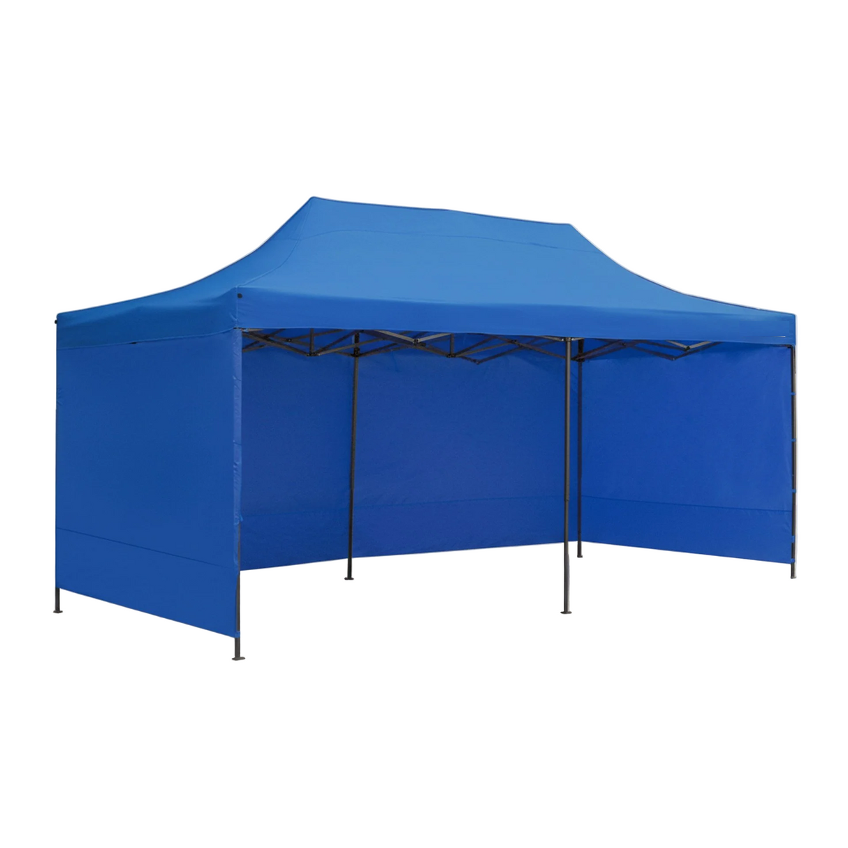 Portable Water-Resistant Gazebo 3x6 M - Blue / With Sidewalls