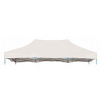 Gazebo Tent Top Cover Camping Beach Sunshade Shelter - White / 3x6M