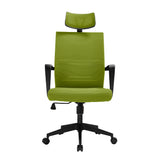 High back executive PU office chair - Blue - Close-Up Angle