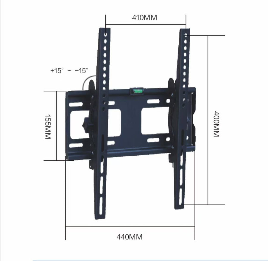 Fixed Tv Wall Mount with a moving Arms up and down 26-55 inch - Black