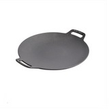 Nonstick Barbecue Grill Pan Sturdy Cast Iron Griddle - 37CM - Rear View